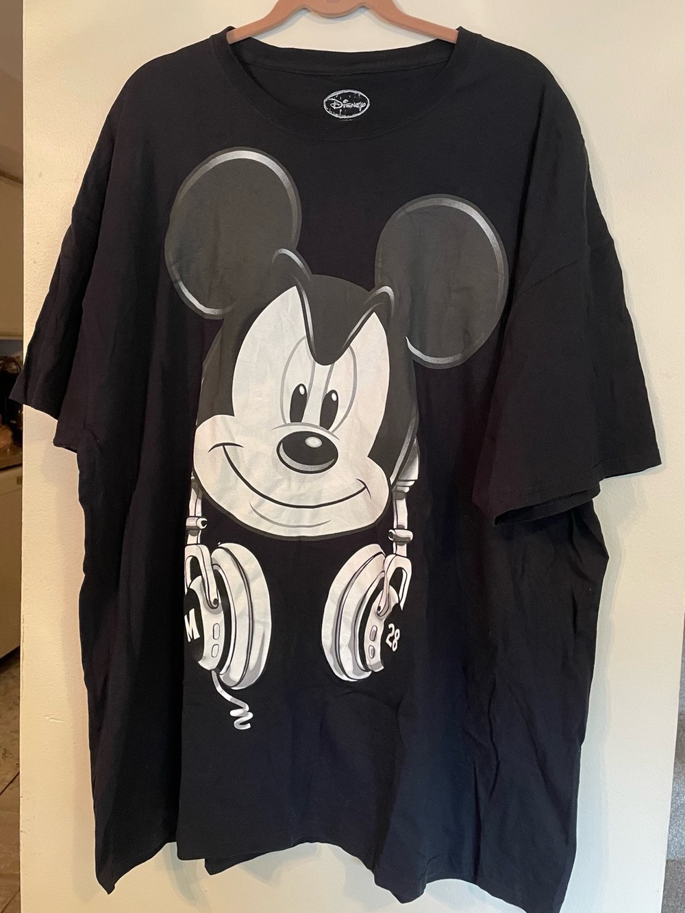 Disney Mickey Mouse DJ Headphones Graphic T-Shirt Black 3XL